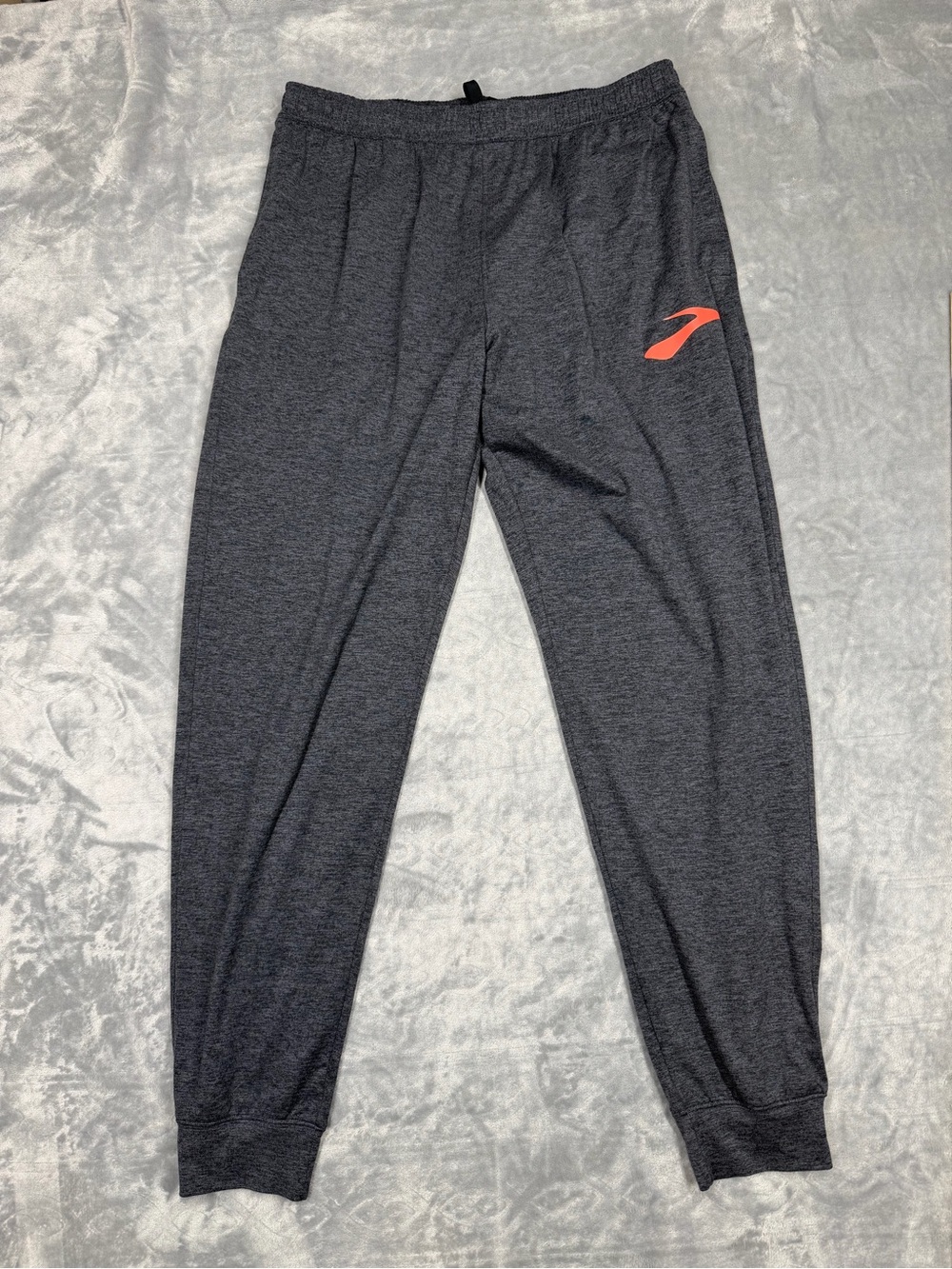 Brooks Charcoal Gray Jogger Sweatpants with Coral Logo